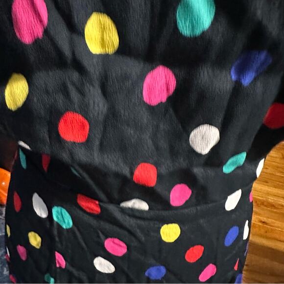 RIXO Target Black Polka Dot Sleeveless Halter Dress - Picture 3 of 7